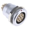 LEMO Circular Connector 7 Contacts Panel Mount 18 mm Socket Female IP50 Brass Housing 2B Series EGG.2B.307.CLL