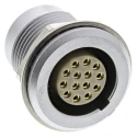 LEMO Circular Connector 14 Contacts Panel Mount 18 mm Socket Female IP50 2B Series EGG.2B.314.CLL