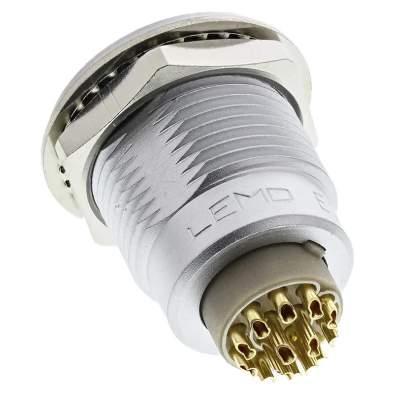 LEMO Circular Connector 14 Contacts Panel Mount 18 mm Socket Female IP50 2B Series EGG.2B.314.CLL