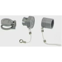 LEMO Circular Connector Dust Cap Male/Female 2B Series MIL 1344A Brass Chrome Plated Stainless Steel BFG.2B.100.PCSG