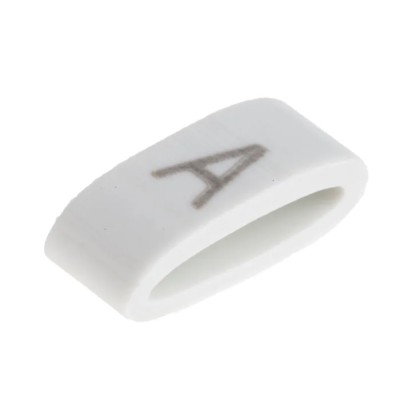 HellermannTyton Pre-Printed Slide-On Cable Marker Black Legend White PVC Material for 1.8-6.3 mm Cable Diameter HODS85