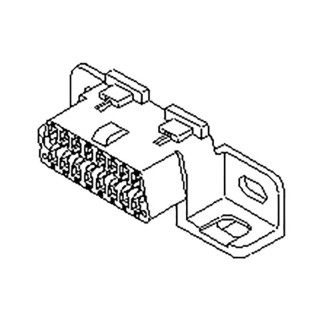 Molex OBD-II Male Crimp Connector Housing 4 mm Pitch 16 Way 2 Row Angled 51116-1601