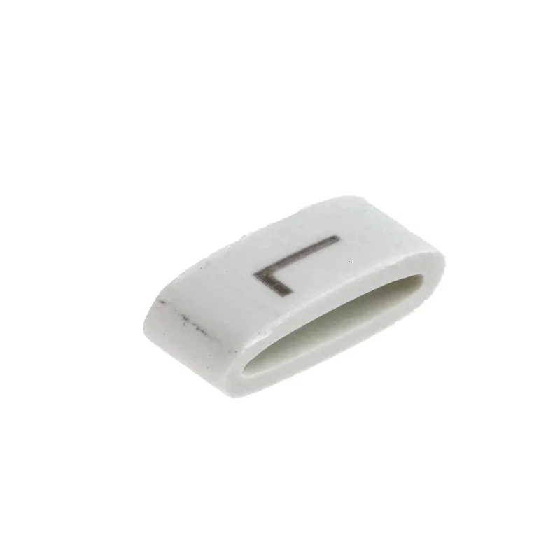 HellermannTyton Slide-On Cable Marker Black, Pre-printed "L", For 1.8 to 6.3 mm Cable, Polyvinyl Chloride, 4.5mm HODS85
