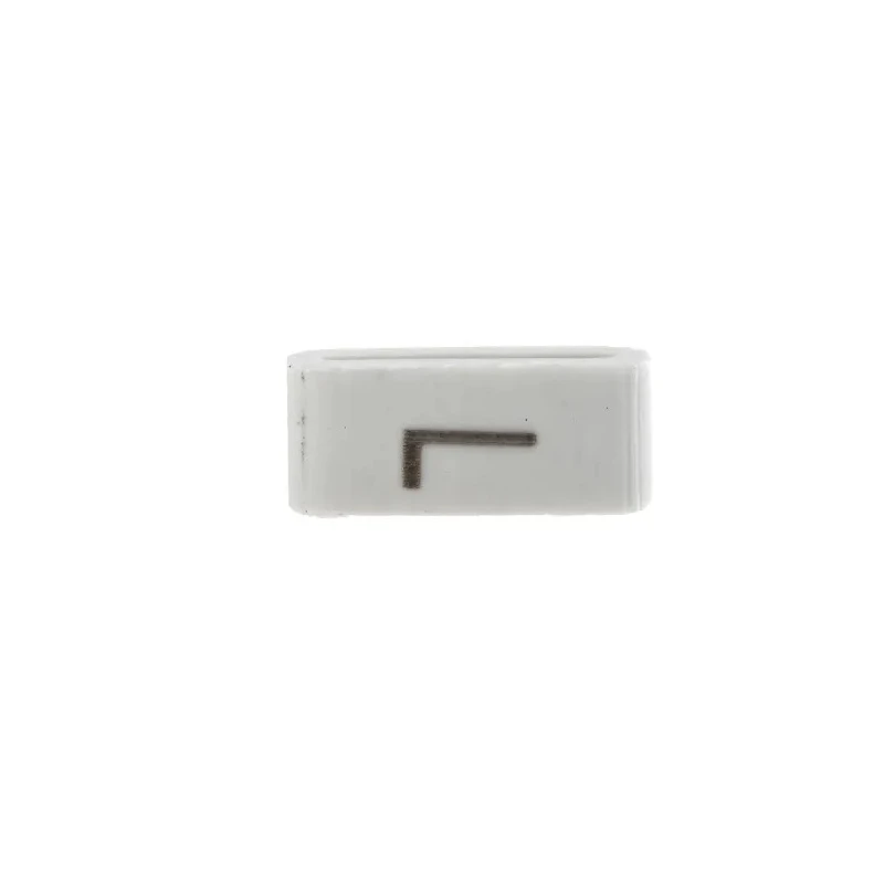 HellermannTyton Slide-On Cable Marker Black, Pre-printed "L", For 1.8 to 6.3 mm Cable, Polyvinyl Chloride, 4.5mm HODS85
