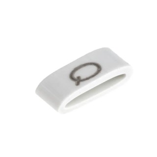 HellermannTyton Slide-On Cable Marker Black Pre-printed "Q" 6.3 mm Cable White 1.8 mm Cable HODS85