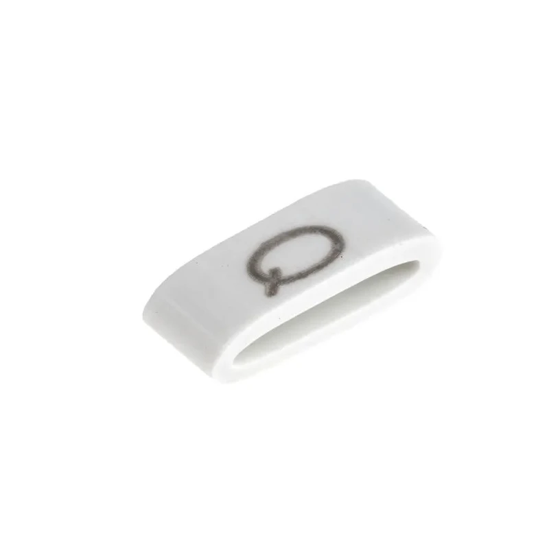 HellermannTyton Slide-On Cable Marker Black Pre-printed "Q" 6.3 mm Cable White 1.8 mm Cable HODS85