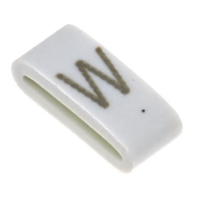 HellermannTyton Slide-On Cable Marker Black on White for 1.8 to 6.3 mm Cable Diameter HODS85