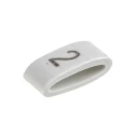 HellermannTyton Slide-On Pre-Printed Cable Marker for 1.8 to 6.3 mm Cable Diameter, Black Legend, White PVC Material HODS85