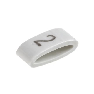 HellermannTyton Slide-On Pre-Printed Cable Marker for 1.8 to 6.3 mm Cable Diameter, Black Legend, White PVC Material HODS85