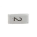 HellermannTyton Slide-On Pre-Printed Cable Marker for 1.8 to 6.3 mm Cable Diameter, Black Legend, White PVC Material HODS85