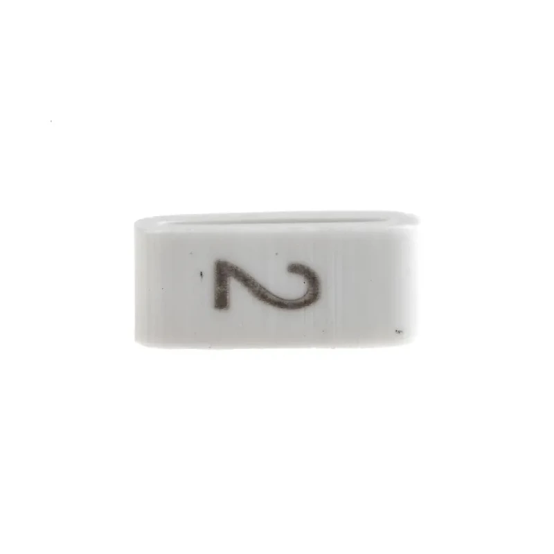 HellermannTyton Slide-On Pre-Printed Cable Marker for 1.8 to 6.3 mm Cable Diameter, Black Legend, White PVC Material HODS85