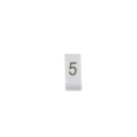 HellermannTyton Slide-On Cable Marker, Black Legend "5", White PVC Material, Fits 1.8 mm to 6.3 mm Cable Diameter HODS85