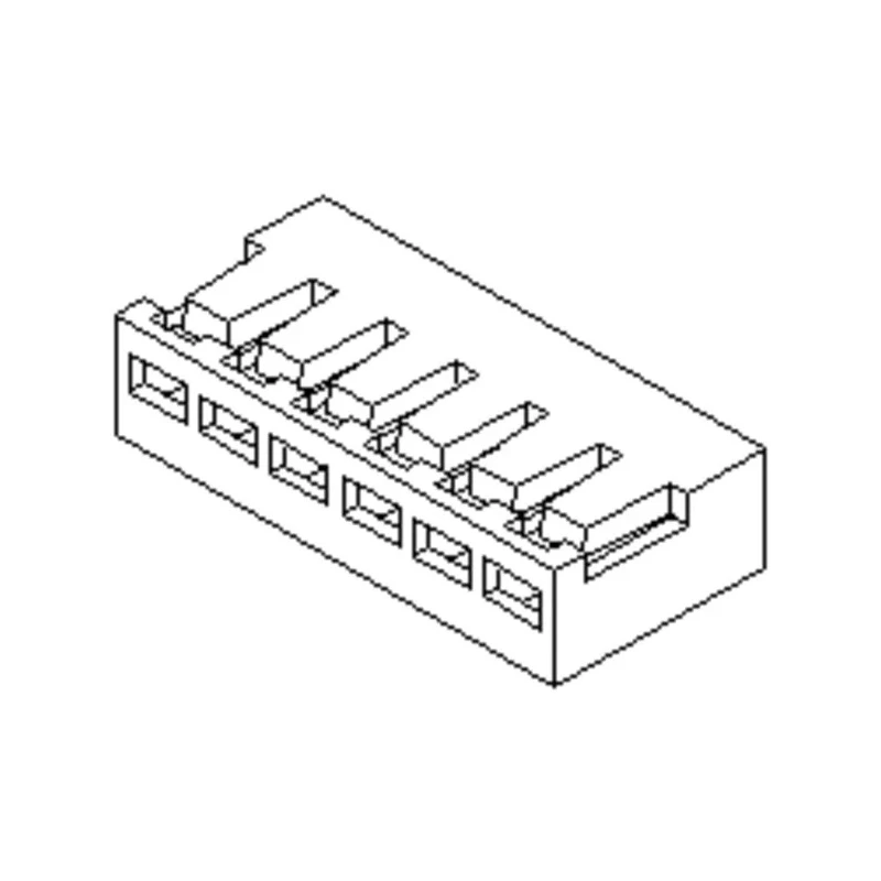 Molex Male Crimp Connector Housing 2 mm Pitch 5 Way 1 Row Straight 35023-0005