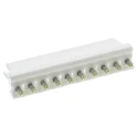 TE Connectivity MTA-156 Series Straight Through Hole Pin Header, 10 Contacts, 3.96 mm Pitch, 1 Row, Unshrouded 1-640445-0