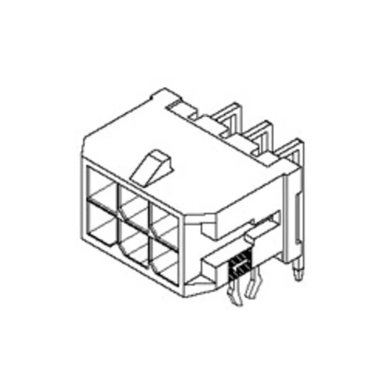 Molex Micro-Fit 3.0 Series Right Angle Through Hole PCB Header 24 Contacts 3 mm Pitch 2 Row Shrouded 43045-2401