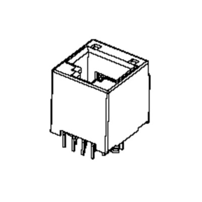 Molex RJ45 Connector Female Surface Mount Cat3 Unshielded Vertical 1 Port 6 Way 