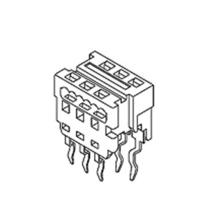 Molex 8-Way IDC Connector Female for Through Hole, 2 Row, 1.2A Current, 250V AC Voltage 90584-1308