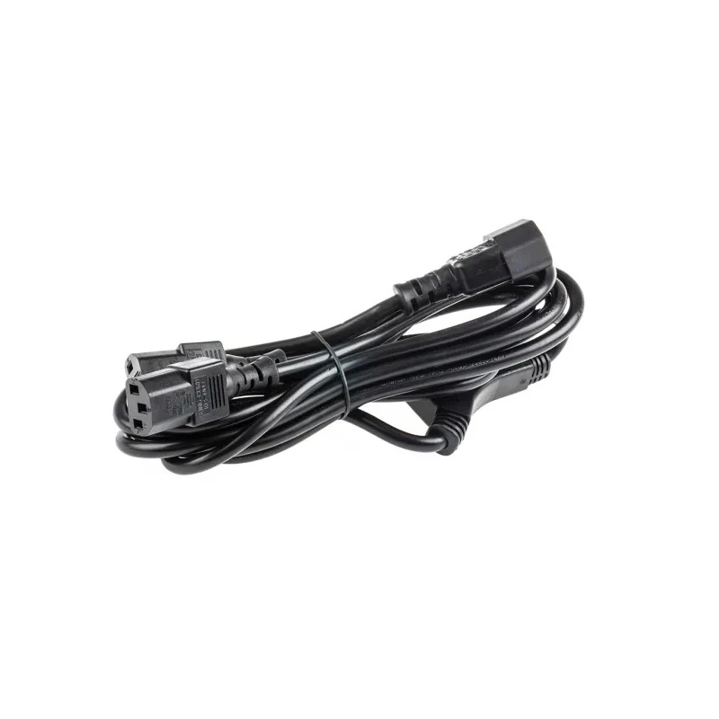 RS PRO Power Cord IEC C13 to Straight IEC C14 3 m 250V 10A Black PVC Jacket 178-9806