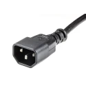 RS PRO Power Cord IEC C13 to Straight IEC C14 3 m 250V 10A Black PVC Jacket 178-9806