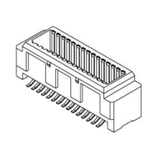 Molex SlimStack Series Straight Through Hole PCB Header, 40 Contact, 0.5 mm Pitch, 2 Row, Shrouded 501920-4001