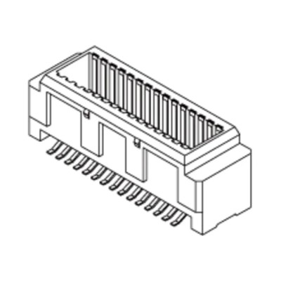 Molex SlimStack Series Straight Through Hole PCB Header, 40 Contact, 0.5 mm Pitch, 2 Row, Shrouded 501920-4001