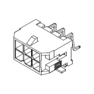 Molex Micro-Fit 3.0 Series Right Angle Surface PCB Header 12 Contacts 3 mm Pitch 2 Row Shrouded 43045-1211