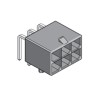 Molex Mega-Fit Series Right Angle Through Hole PCB Header, 6 Contacts, 5.7 mm Pitch, 2 Row, Shrouded 76825-0006