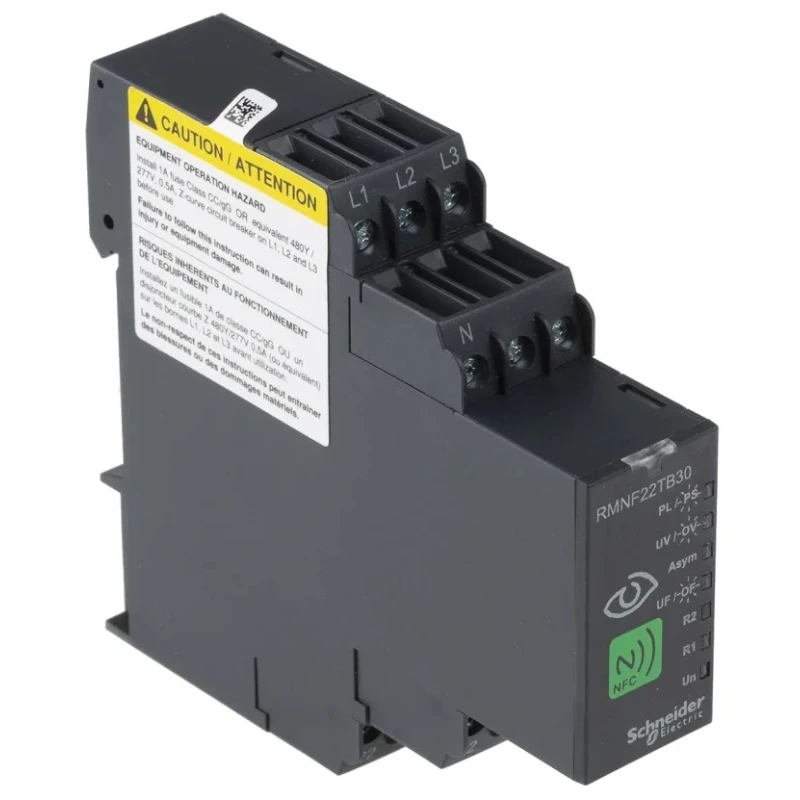 Schneider Electric Monitoring Relay, 3 Phase, 0 V AC Monitor Range, DPDT Contact Configuration, DIN Rail Mount, 8 RMNF22TB30
