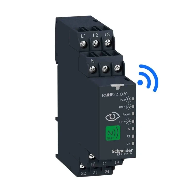 Schneider Electric Monitoring Relay, 3 Phase, 0 V AC Monitor Range, DPDT Contact Configuration, DIN Rail Mount, 8 RMNF22TB30