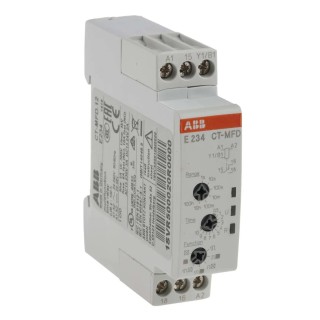 ABB DIN Rail Timer Relay 1-Contact Multifunction 48 V dc 24V ac 240 V ac 0.05 s to 100 h SPDT 1SVR500020R0000 CT-MFD.12