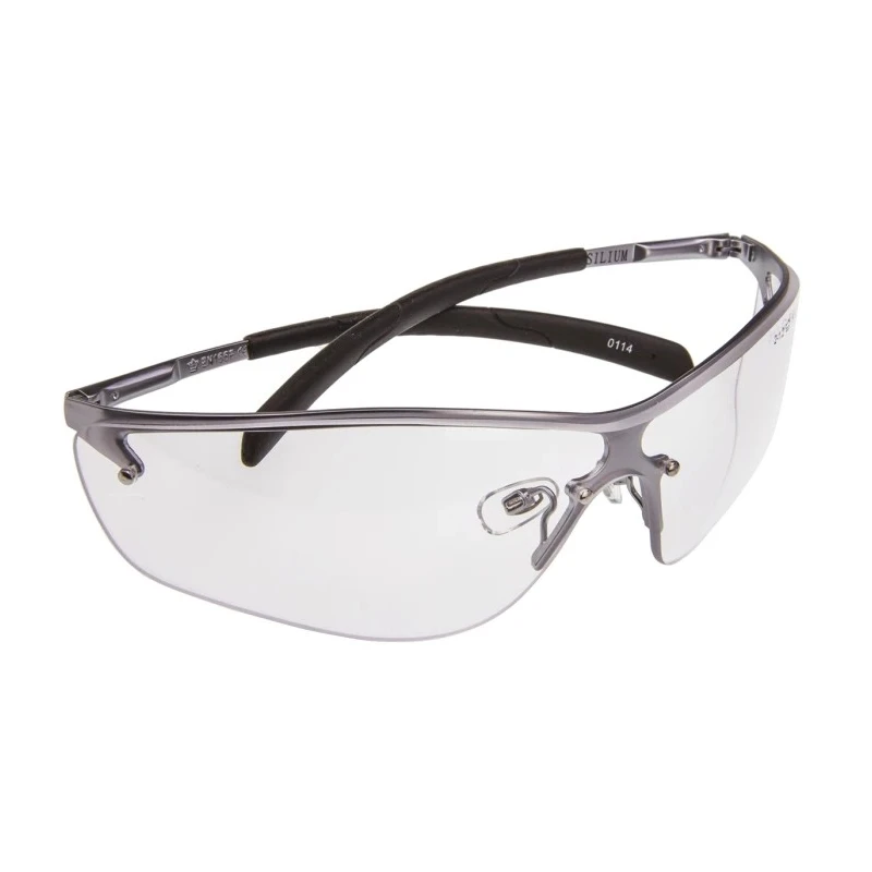 Bolle Safety SILIUM Safety Glasses Anti-Mist Scratch Resistant Clear Lens Brass Thermoplastic Frame SILPSI