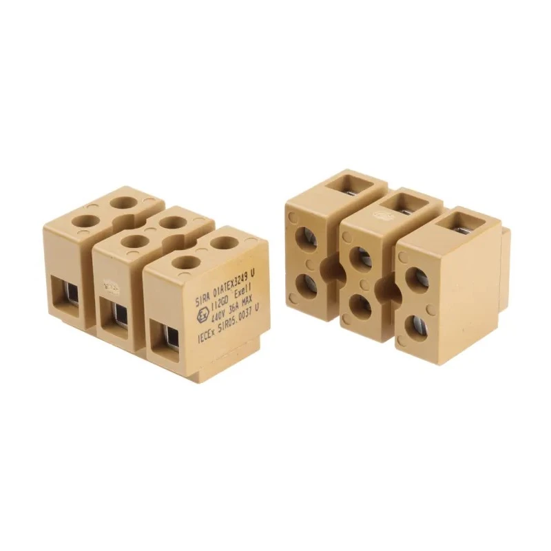 Weidmüller SAK Series Non-Fused Terminal Block, 3-Way, 10AWG, 22 AWG Wire, 41A Screw Mount 7906230000