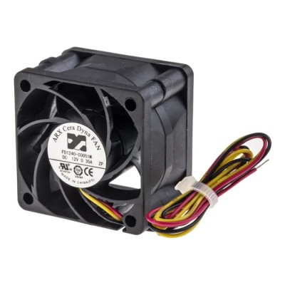ARX CeraDyna Series Axial Fan 12V DC 3.72W 310mA Max Air Flow 28.3 m³/h IP20 40mm 