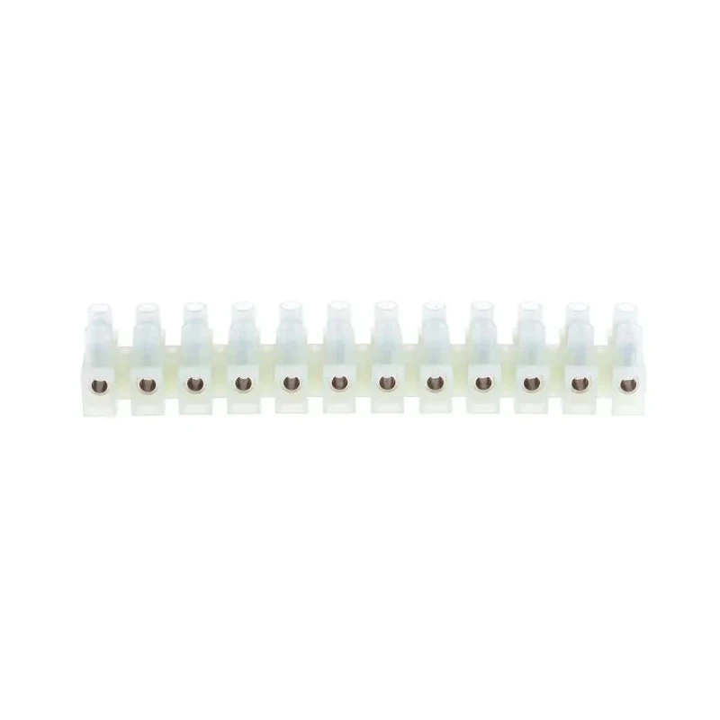RS PRO Non-Fused Terminal Block, 12-Way, 4mm² Wire, 32A Screw, Nylon Body, Nickel Plated Brass Clamps 492-8700