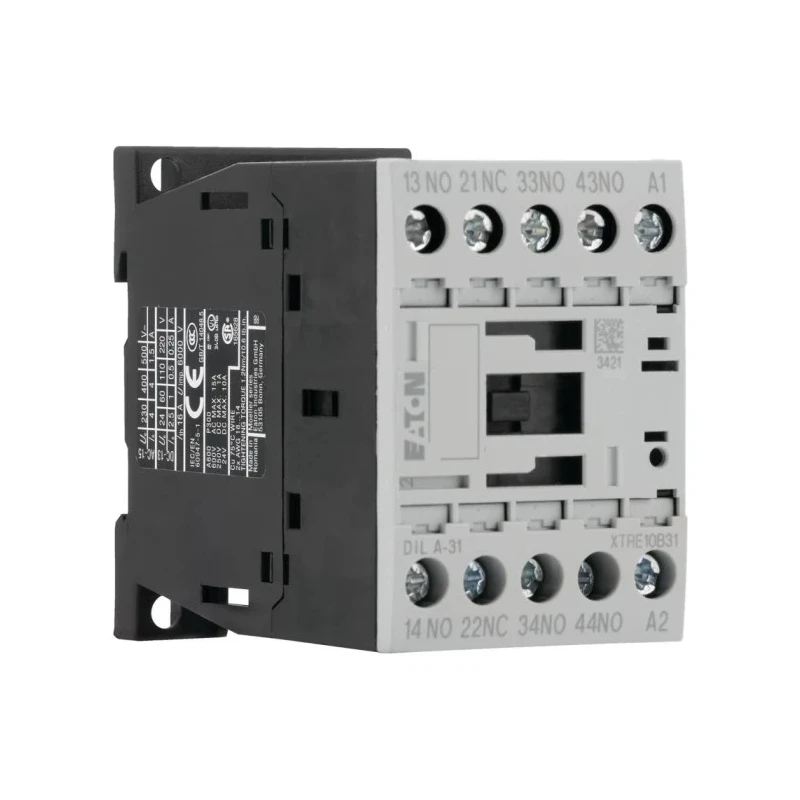 Eaton DILA Contactor 24V DC Coil, 4-Pole, 4 A Contact Current, 415V AC Contact Voltage 276379 DILA-31(24VDC)