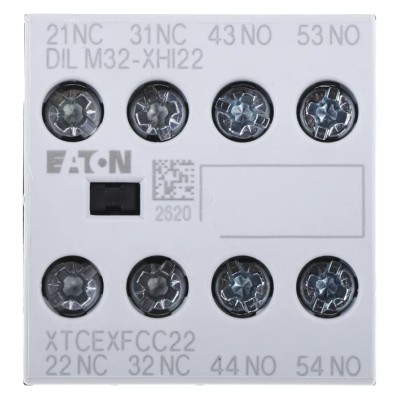 Eaton Auxiliary Contact 4 Contacts 2 NC/2 NO Front Fixing 16 A 500V AC 277377 DILM32-XHI22