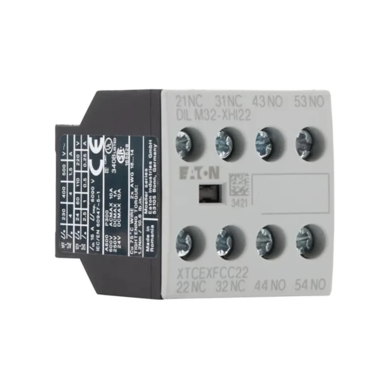 Eaton Auxiliary Contact 4 Contacts 2 NC/2 NO Front Fixing 16 A 500V AC 277377 DILM32-XHI22