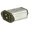 Schurter 250V AC 1A Panel Mount IEC Filter Male Quick Connect 4300.5051