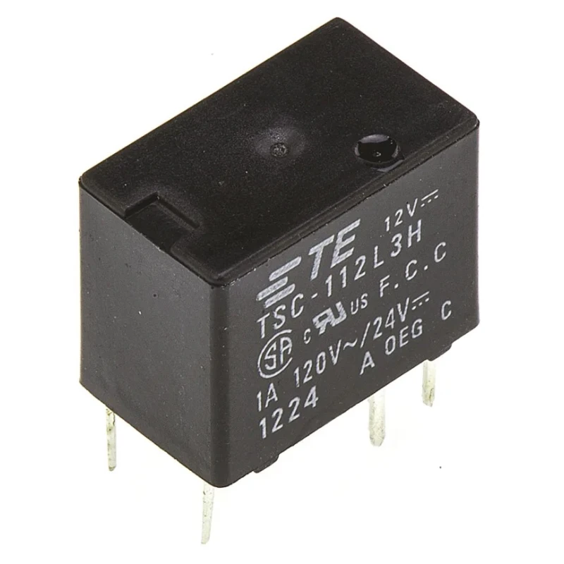 TE Connectivity PCB Signal Relay 12V DC Coil 1A DPDT TSC-112L3H000