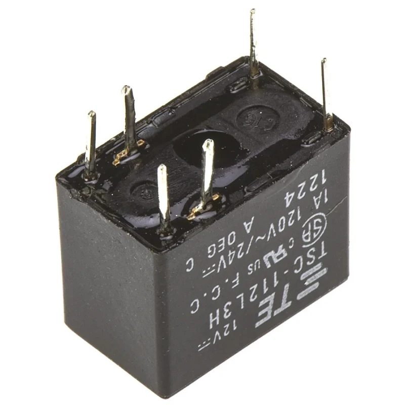 TE Connectivity PCB Signal Relay 12V DC Coil 1A DPDT TSC-112L3H000