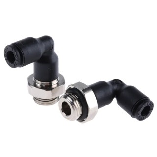 Legris Pneumatic Fitting LF3000 Series Male Push-in Tube Connector 1/8 in G Thread 4mm Glass Reinforced Nylon 80°C LF3000