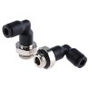 Legris Pneumatic Fitting LF3000 Series Male Push-in Tube Connector 1/8 in G Thread 4mm Glass Reinforced Nylon 80°C LF3000