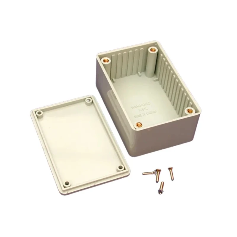 Hammond 1591 Series Grey Lid Flame Retardant ABS Enclosure IP54 85 mm x 56 mm x 39 mm 1591LGY