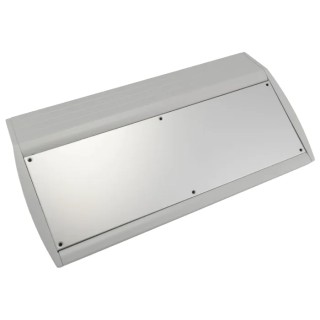METCASE Grey, Black Aluminium Desktop Enclosure Sloped Front 102mm Height, 7.84in Width M5340105RS