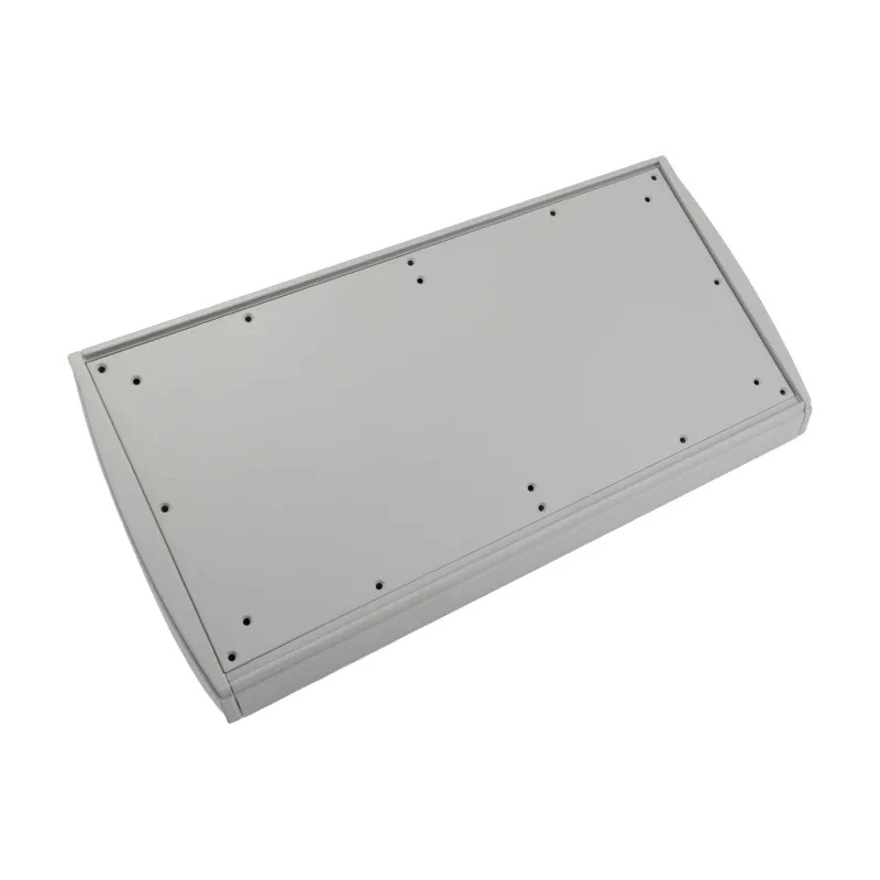 METCASE Grey, Black Aluminium Desktop Enclosure Sloped Front 102mm Height, 7.84in Width M5340105RS