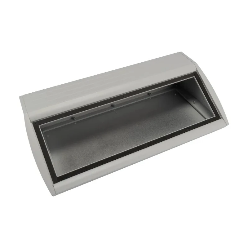 METCASE Grey, Black Aluminium Desktop Enclosure Sloped Front 102mm Height, 7.84in Width M5340105RS