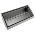 METCASE Grey, Black Aluminium Desktop Enclosure Sloped Front 102mm Height, 7.84in Width M5340105RS