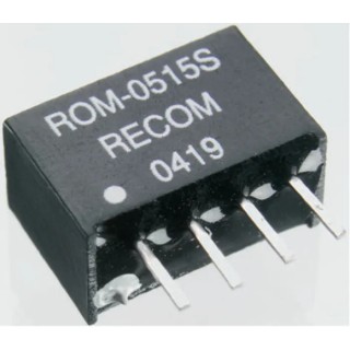 Recom DC/DC Converter 5V DC 200 mA 1W Through Hole SIP Micro Package ROM-0505S
