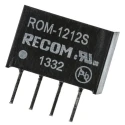Recom Unregulated Isolated DC/DC Converter Through Hole SIP Micro Package 12V DC Output 83mA ROM-1212S