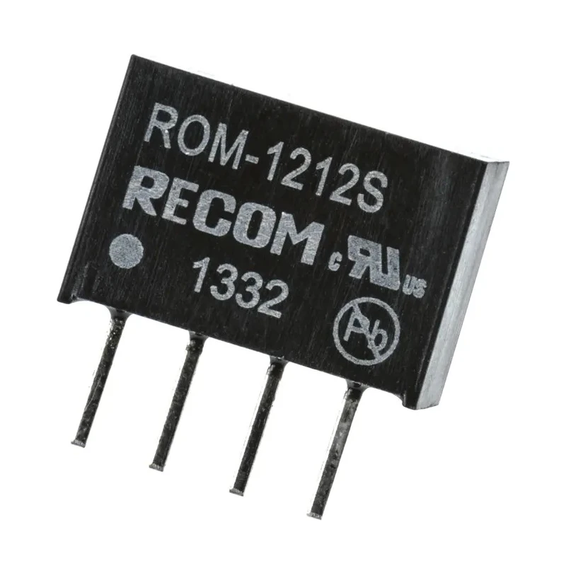 Recom Unregulated Isolated DC/DC Converter Through Hole SIP Micro Package 12V DC Output 83mA ROM-1212S